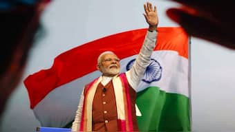 Prime Minister Narendra Modi during an Indian community event, in New York, USA. PTI