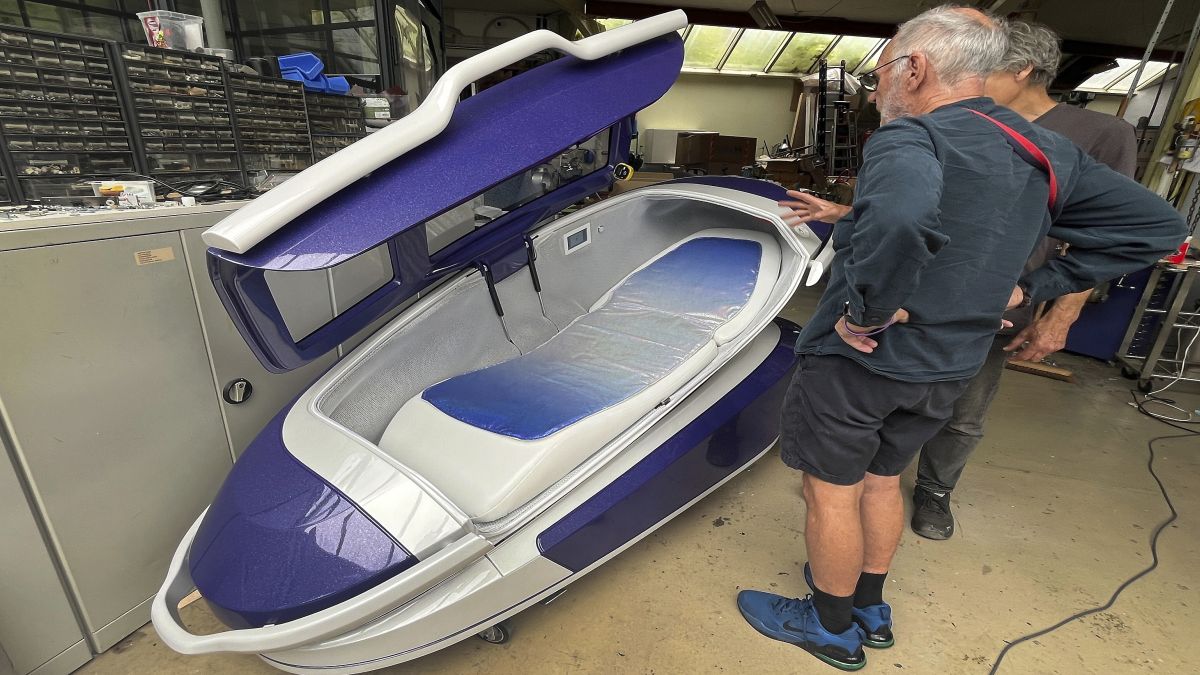 Swiss authorities have arrested four people in connection to a woman's death after she chose the Sarco capsule to end her life. File image/AP Swiss authorities have arrested four people in connection to a woman's death after she chose the Sarco capsule to end her life. File image/AP