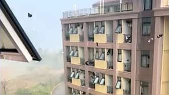 


As the unusual storm swept through Chongqing, Douyin, China’s equivalent to TikTok, was inundated with videos capturing the sight of pants and bras soaring through the sky, landing in streets and snagging on trees. Screengrab/The Guardian