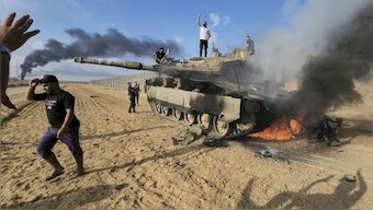 The unprecedented attack by the militant group Hamas on Israel left more than 300 dead. AP