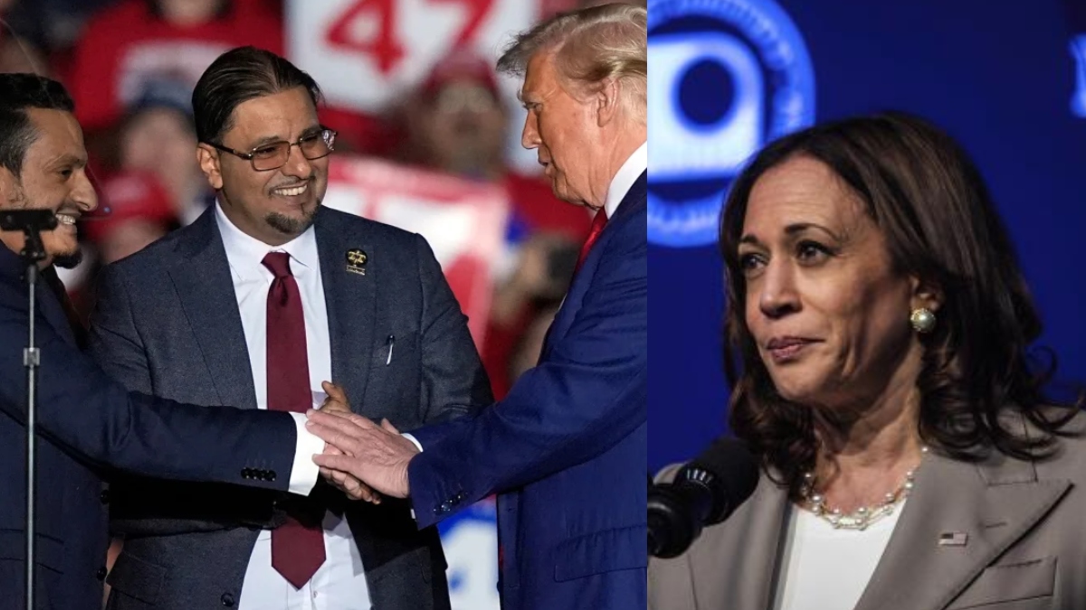 'No more Gaza war': Protester interrupts Harris's Michigan rally as Trump gains support from Muslim leaders 'No more Gaza war': Protester interrupts Harris's Michigan rally as Trump gains support from Muslim leaders