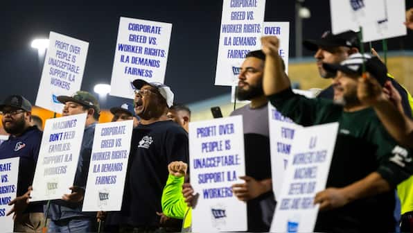 In a first since 1977, US east coast ports shut as workers strike work ...
