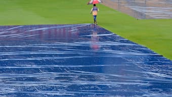 Day 1 of the first Test between India ad New Zealand in Bengaluru was washed out due to rain. AP 