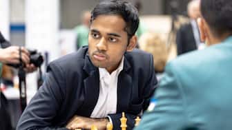Indian grandmaster Arjun Erigaisi in action. Image: MGD1/X