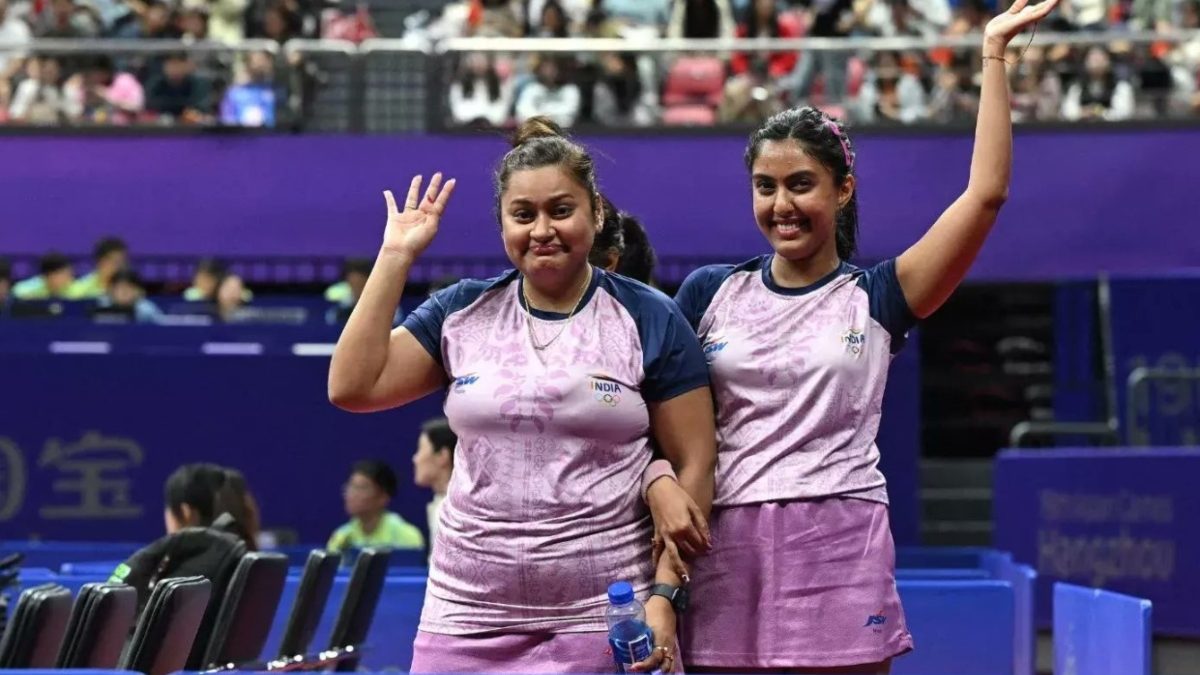 File image of Sutirtha Mukherjee and Ayhika Mukherjee. Image: X /@sportshonours File image of Sutirtha Mukherjee and Ayhika Mukherjee. Image: X /@sportshonours