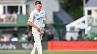 File image of New Zealand pacer Ben Sears. AFP