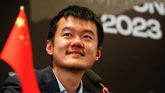 China's Ding Liren remains confident of beating D Gukesh in the upcoming World Chess Championship match in Singapore. AP   