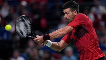 Novak Djokovic has now beaten the United States' Fritz at each of their 10 encounters. AP 
