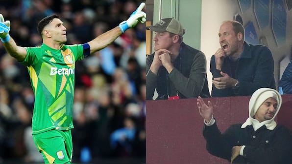 Emiliano Martinez overcomes FIFA ban setback to inspire Villa to famous win over Bayern as Prince William celebrates