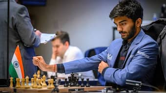 D Gukesh will have his task cut out against Ding Liren in the World Chess Championship match. PTI image 