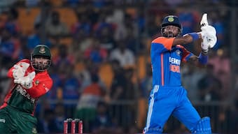 Senior all-rounder Hardik Pandya smashed an unbeaten 39 off 16 balls to guide India to a seven-wicket victory over Bangladesh in the first T20I in Gwalior. AP