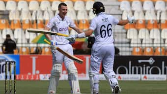 Harry Brook hit a triple hundred as he stitched a record partnership with Joe Root in Multan. Image: Reuters