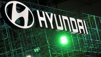 Hyundai logo seen during Munich Auto Show, IAA Mobility 2021 in Munich, Germany. Source: REUTERS | FILE.