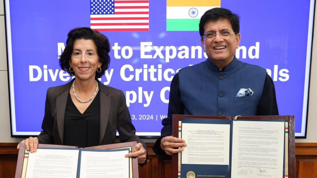 India, US ink MoU to expand & diversify critical minerals supply chains India, US ink MoU to expand & diversify critical minerals supply chains