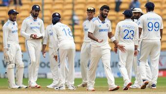 India suffered an eight-wicket loss to New Zealand in the first Test in Bengaluru on Sunday. AP 