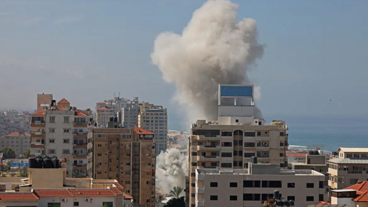 Smoke billows from a residential building following an Israeli air strike in Gaza City. Source: AFP | FILE. Smoke billows from a residential building following an Israeli air strike in Gaza City. Source: AFP | FILE.