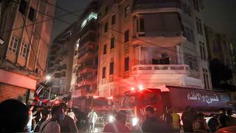 Rescue vehicles attend to the site of an Israeli air strike, amid ongoing hostilities between Hezbollah and Israeli forces, in Beirut, Lebanon, October 10, 2024. Source: REUTERS