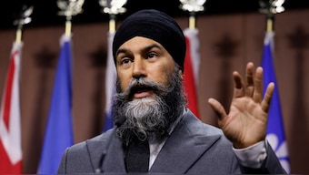 Canada's New Democratic Party leader Jagmeet Singh takes part in a press conference in Ottawa, Ontario, Canada, October 15, 2024. File Image/Reuters