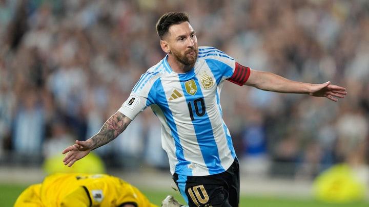 Lionel Messi equals Cristiano Ronaldo's record with hat-trick as Argentina thrash Bolivia in World Cup Qualifiers
