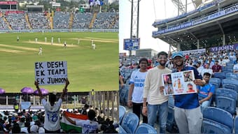 Protests broke out at the MCA International Stadium in Pune on Day 1 of India-New Zealand Test due to lack of water in stands. Image: MCA
