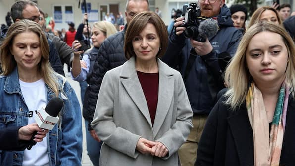 Moldova's pro-EU President Maia Sandu ahead in polls as the country attempts to distance itself from Russia
