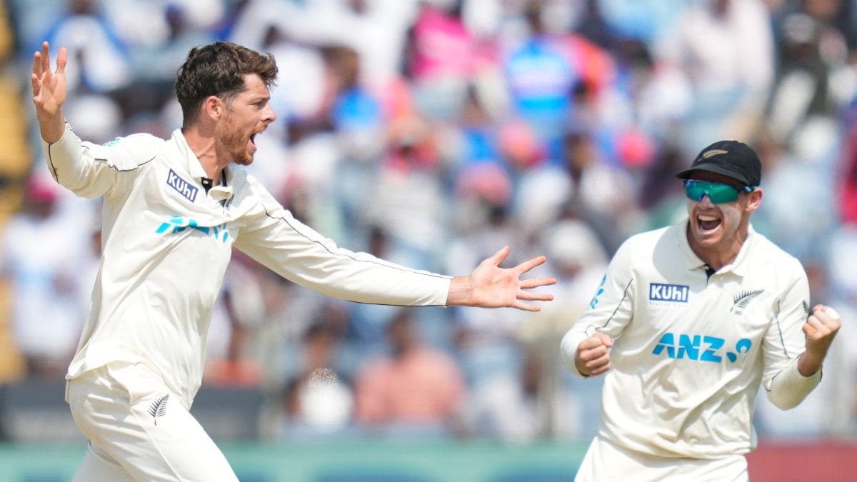 Mitchell Santner Makes History as First New Zealand Spinner to Take Two Five-Wicket Halls in Test Match Against India