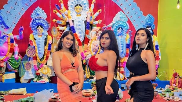Kolkata model’s 'rebellious' outfit for Durga Puja pandal sparks outrage on social media: 'Stop this type of vulgarity on...'
