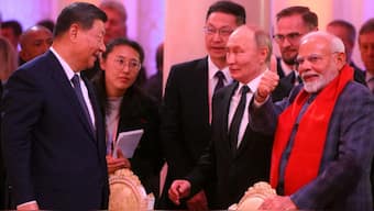 Indian Prime Minister Narendra Modi, Russian President Vladimir Putin and Chinese President Xi Jinping attend a concert before an informal dinner on the sidelines of the BRICS Summit in Kazan, Russia on October 22, 2024. Source: REUTERS | RU Host Photo Agency.