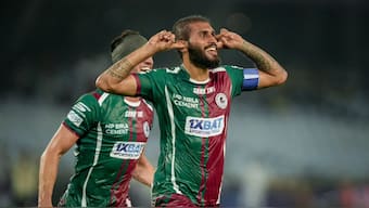 Mohun Bagan players celebrate a goal. Image: Mohun Bagan on X