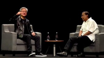 Huang outlined India’s potential to evolve from being a global IT back-office to a hub for next-generation AI, referring to this shift as "Software 2.0." Image Credit: NVIDIA