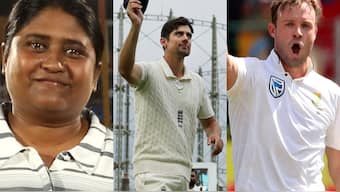 Neetu David, Alastair Cook and AB de Villiers have been inducted into the ICC Hall of Fame. Image: BCCI / AP/ Reuters