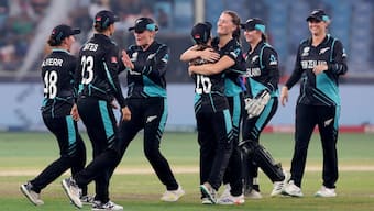 New Zealand women's cricket team celebrates after winning 2024 T20 World Cup. Reuters