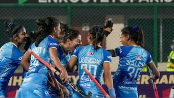 Udita Duhan (Centre) became the costliest buy at the Hockey India League women's auction after she was acquired for Rs 32 lakh by Shrachi Rarh Bengal Tigers. PTI 
