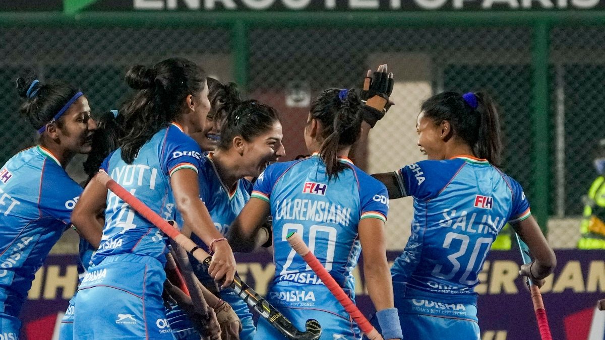 Udita Duhan (Centre) became the costliest buy at the Hockey India League women's auction after she was acquired for Rs 32 lakh by Shrachi Rarh Bengal Tigers. PTI Udita Duhan (Centre) became the costliest buy at the Hockey India League women's auction after she was acquired for Rs 32 lakh by Shrachi Rarh Bengal Tigers. PTI