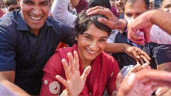 Congress candidate Vinesh Phogat won the Julana seat at the Haryana Assembly Elections. PTI 