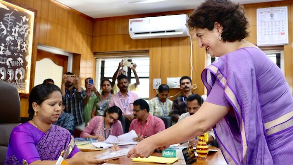 WATCH as Priyanka Gandhi makes political debut with Lok Sabha bypoll nomination from Wayanad