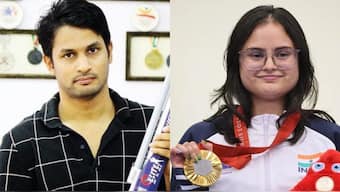 Rakesh Manpat is currently coaching double Paralympic gold medallist Avani Lekhara. Images: Elite Shooting Academy/Avani Lekhara on X

