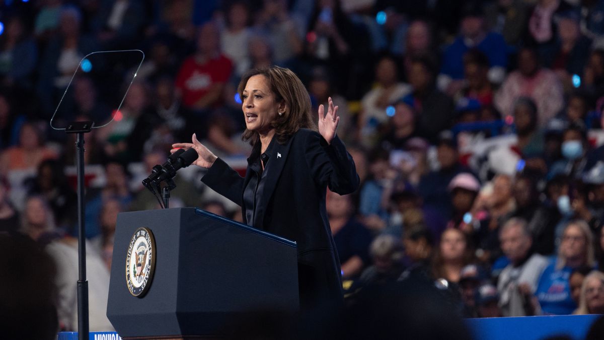 Democratic presidential nominee Vice President Kamala Harris speaks during a rally at the Dort Financial Center on October 04, 2024 in Flint, Michigan. Photo- AFP Democratic presidential nominee Vice President Kamala Harris speaks during a rally at the Dort Financial Center on October 04, 2024 in Flint, Michigan. Photo- AFP