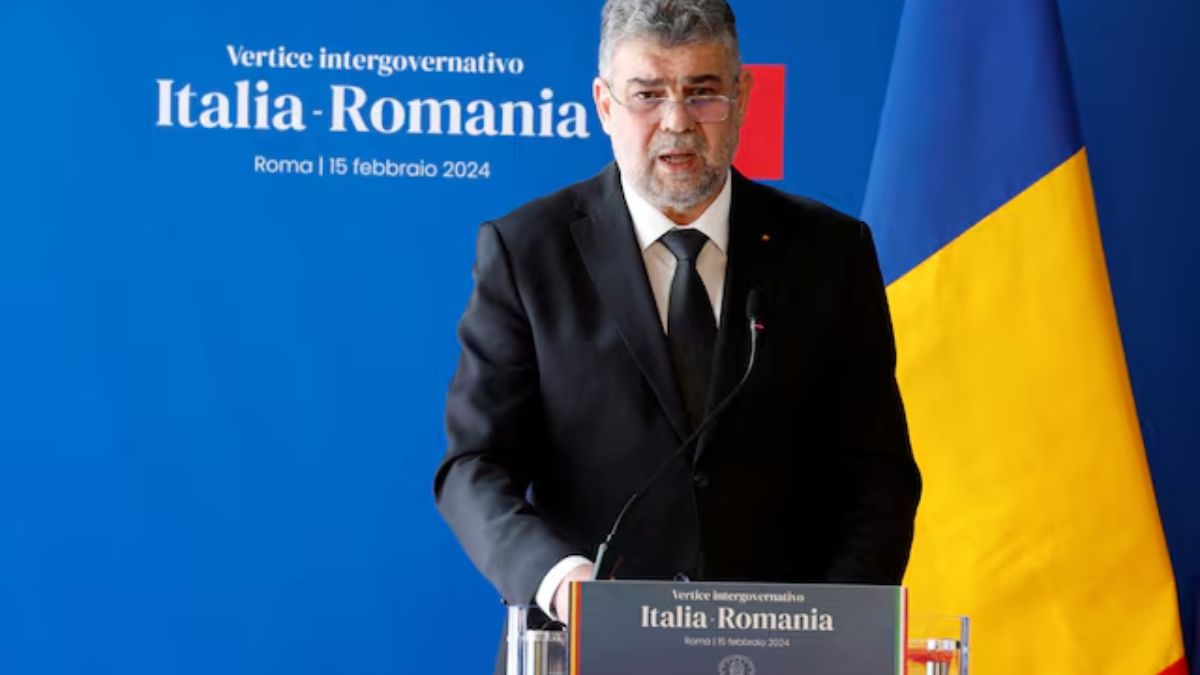 Romanian leftist Prime Minister Marcel Ciolacu. File Photo- Reuters   Romanian leftist Prime Minister Marcel Ciolacu. File Photo- Reuters