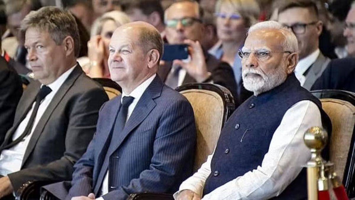 Prime Minister Narendra Modi, German Chancellor Olaf Scholz and others during the inauguration of the Asia-Pacific Conference of German Business 2024. Image- PTI Prime Minister Narendra Modi, German Chancellor Olaf Scholz and others during the inauguration of the Asia-Pacific Conference of German Business 2024. Image- PTI