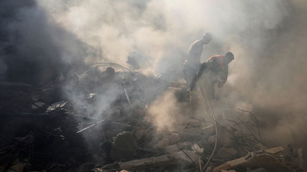 Rescue workers search for victims at the site of Thursday's Israeli airstrike in Beirut, Lebanon, Friday, Oct. 11, 2024. - Image- AP Rescue workers search for victims at the site of Thursday's Israeli airstrike in Beirut, Lebanon, Friday, Oct. 11, 2024. - Image- AP
