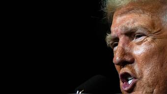 Republican presidential nominee former President Donald Trump speaks during a campaign rally at Grand Sierra Resort and Casino, Friday, Oct. 11, 2024, in Reno. File Photo- AP