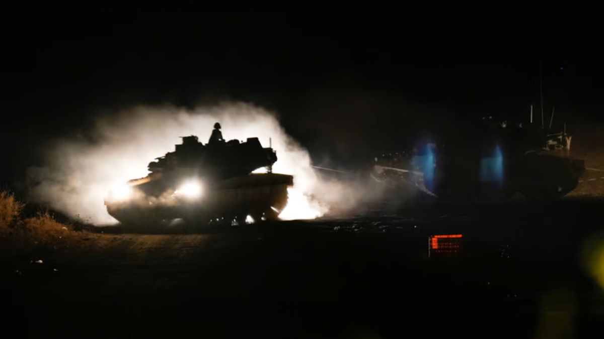 An Israeli mobile artillery unit fires a shell from northern Israel towards Lebanon, in a position near the Israel-Lebanon border. Image- AP An Israeli mobile artillery unit fires a shell from northern Israel towards Lebanon, in a position near the Israel-Lebanon border. Image- AP