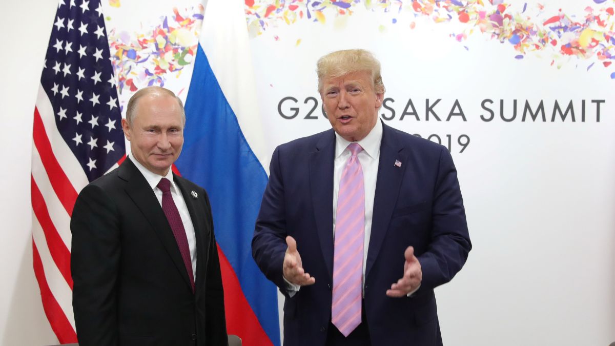 Russia's President Vladimir Putin and US President Donald Trump attend a meeting on the sidelines of the G20 summit in Osaka, Japan, June 28, 2019. File Image/Reuters Russia's President Vladimir Putin and US President Donald Trump attend a meeting on the sidelines of the G20 summit in Osaka, Japan, June 28, 2019. File Image/Reuters