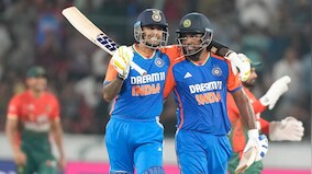 Sanju Samson's maiden T20I ton at the heart of Hyderabad run-fest as India sweep T20I series against Bangladesh 3-0