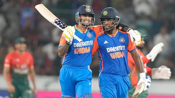 Sanju Samson's maiden T20I ton at the heart of Hyderabad run-fest as India sweep T20I series against Bangladesh 3-0