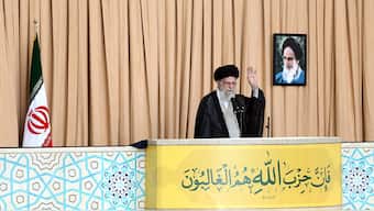 Iran's Supreme Leader Ayatollah Ali Khamenei waves during the Friday Prayers and a commemoration ceremony of late Lebanon's Hezbollah leader, Sayyed Hassan Nasrallah, in Tehran, Iran, on October 4, 2024. Reuters