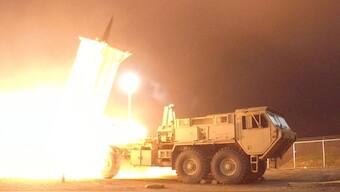 A Terminal High Altitude Area Defense (THAAD) interceptor is launched from the Pacific Spaceport Complex Alaska during Flight Experiment THAAD (FET)-01 in Kodiak, Alaska, US on July 30, 2017. File Image/Reuters