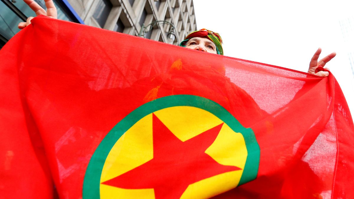 A woman holds a flag of the PKK (Kurdistan Workers' Party) during a demonstration against Turkish President Tayyip Erdogan in central Brussels, Belgium, November 17, 2016. Reuters A woman holds a flag of the PKK (Kurdistan Workers' Party) during a demonstration against Turkish President Tayyip Erdogan in central Brussels, Belgium, November 17, 2016. Reuters