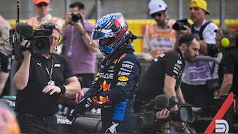 
Red Bull Racing driver Max Verstappen waves to the fans after he finishes in first place in qualifying for the Sprint Race before the 2024 US Grand Prix. Reuters
